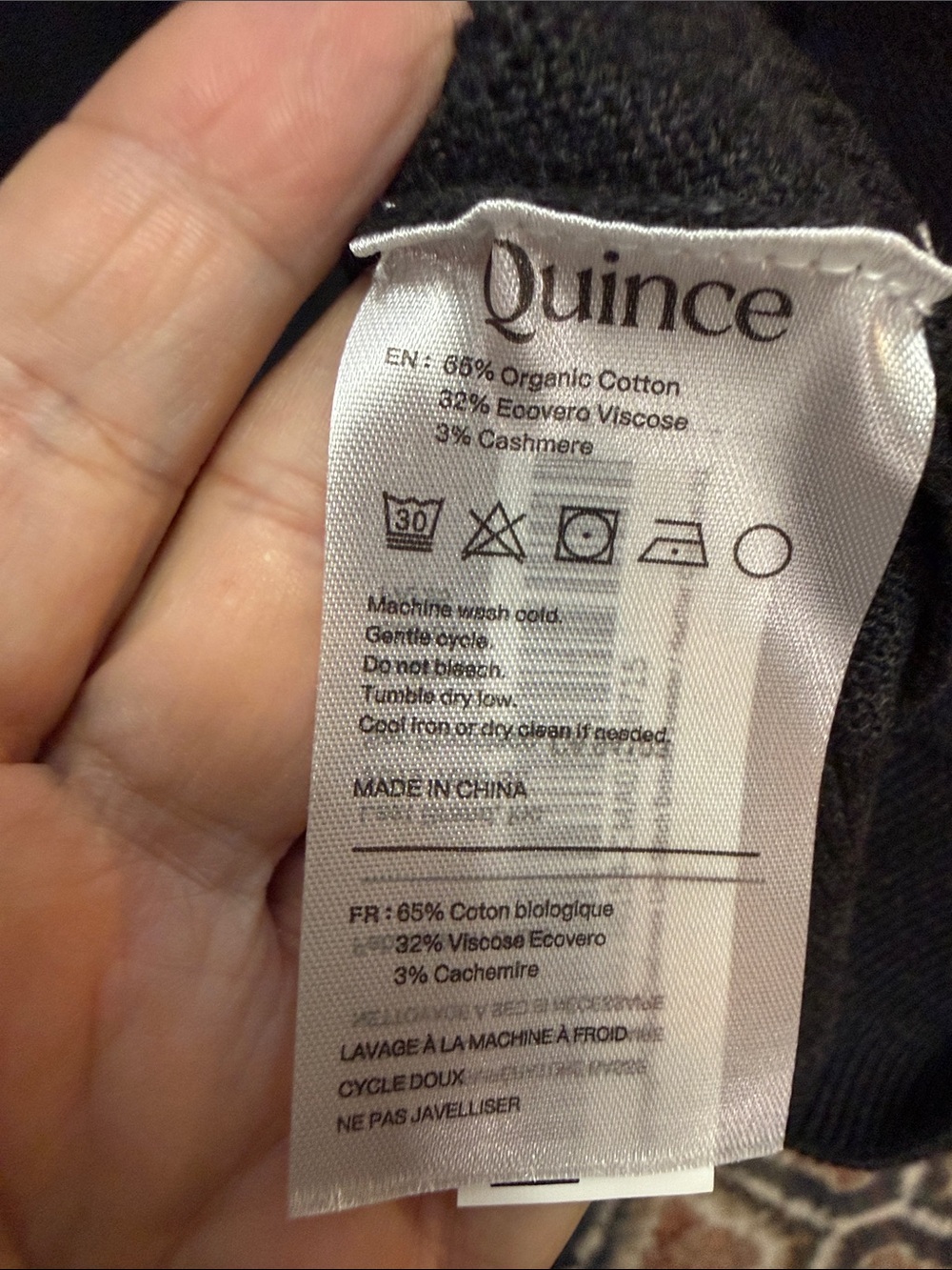 Quince Lightweight Cotton-Cashmere 
Link-Stitch Sweater 3X - Picture 8 of 8